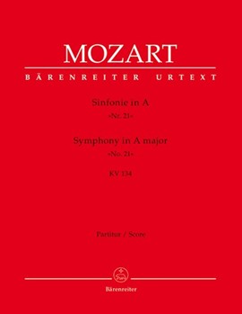 Symphony Nr. 21 A major K. 134 by Mozart Wolfgang Amadeus for 2Fl/2Hn/St