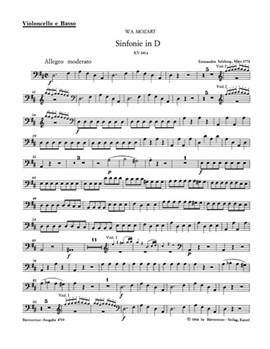 Symphony D major K. 141a(161) -"Overture to K. 126 ""Il sogno di Scipione"""- by Mozart Wolfgang Amadeus for