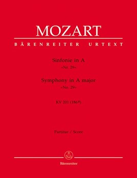 Symphony #29 A major K 201 by Mozart Wolfgang Amadeus for Full Score