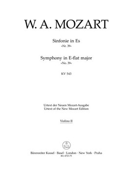 Symphony Nr. 39 E-flat major K. 543 by Mozart Wolfgang Amadeus for