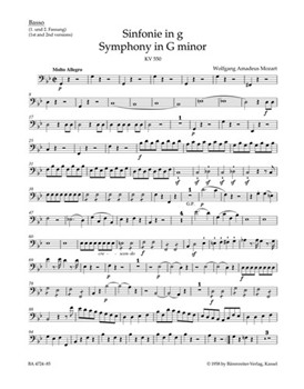 Symphony Nr. 40 G minor K. 550 by Mozart Wolfgang Amadeus for