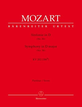Symphony Nr. 30 D major K. 202(186b) by Mozart Wolfgang Amadeus for 2Ob/2Hn/2T