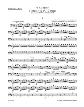 Symphony D major -Overture to "La finta giardiniera" K. 196 und K. 121 (207a)- by Mozart Wolfgang Amadeus for