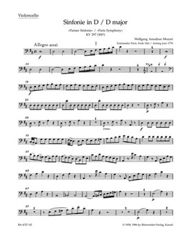 Symphony Nr. 31 D major K. 297 (300a) "Paris Symphony" by Mozart Wolfgang Amadeus for