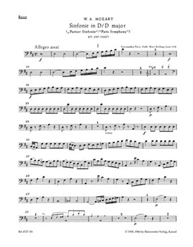Symphony Nr. 31 D major K. 297 (300a) "Paris Symphony" by Mozart Wolfgang Amadeus for