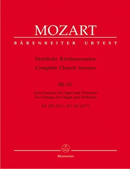 Complete Church Sonatas Volume 3/4 -Two Sonatas for Organ and Orchestra by Mozart Wolfgang Amadeus for org-Solo/O