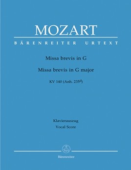 Missa Brevis In G Major by Mozart Wolfgang Amadeus - Kv140 - for SATB