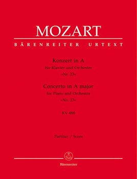 Concerto #23 K488 A Major by Mozart Wolfgang Amadeus for Full Score