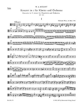 Concerto for Piano and Orchestra Nr. 24 C minor K. 491 by Mozart Wolfgang Amadeus for