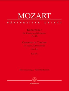 Concerto #24 K491 C Minor by Mozart Wolfgang Amadeus for 2 Piano 4 Hands