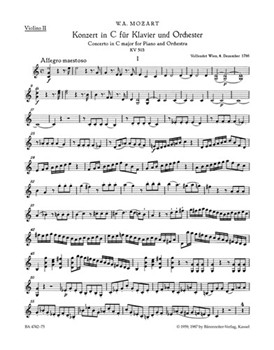 Concerto for Piano and Orchestra Nr. 25 C major K. 503 by Mozart Wolfgang Amadeus for