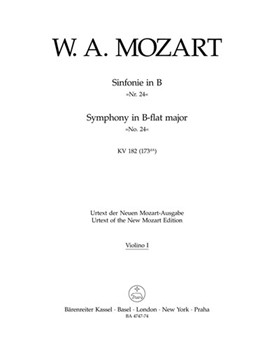 Symphony Nr. 24 B-flat major K. 182 (173dA) by Mozart Wolfgang Amadeus for