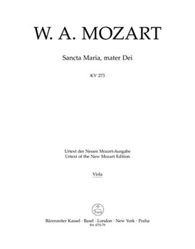 Sancta Maria mater Dei K. 273 by Mozart Wolfgang Amadeus for