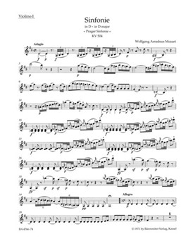 Symphony Nr. 38 D major K. 504 "Prague Symphony" by Mozart Wolfgang Amadeus for