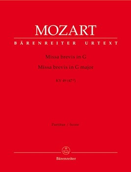 Missa brevis G major K. 49 (47d) by Mozart Wolfgang Amadeus for SSolo/ASol