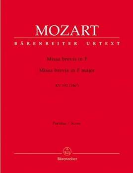 Missa brevis F major K. 192 (186f) by Mozart Wolfgang Amadeus for SSolo/ASol