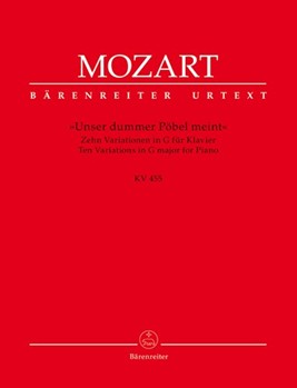 Unser dummer Pobel meint. Zehn Vartiationen fur Klavier G-Dur KV 455 by Mozart Wolfgang Amadeus for Piano
