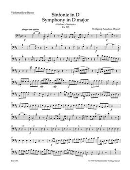 Symphony Nr. 35 D major K. 385 "Haffner Symphony" by Mozart Wolfgang Amadeus for