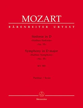 Symphony Nr. 35 D major K. 385 "Haffner Symphony" by Mozart Wolfgang Amadeus for 2Fl/2Ob/2c