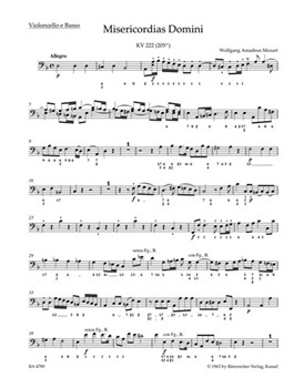 Misericordias Domini K. 222 (205a) by Mozart Wolfgang Amadeus for
