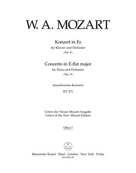 Concerto for Piano and Orchestra Nr. 9 E-flat major K. 271 "Jeunehomme" by Mozart Wolfgang Amadeus for