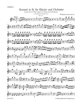Concerto for Piano and Orchestra Nr. 9 E-flat major K. 271 "Jeunehomme" by Mozart Wolfgang Amadeus for