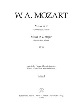 Missa C major K. 66 "Dominicus Mass" by Mozart Wolfgang Amadeus for