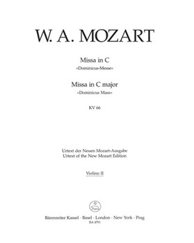 Missa C major K. 66 "Dominicus Mass" by Mozart Wolfgang Amadeus for