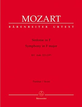 Symphony F major K. Anh. 223 (19a) by Mozart Wolfgang Amadeus for 2Ob/2Hn/St