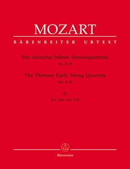 13 Early String Quartets Volume 3 (8-10) by Mozart Wolfgang Amadeus for Str Quartet (V.3 #8-10)