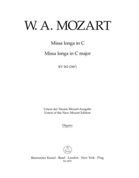 Missa longa C major K. 262 (246a) by Mozart Wolfgang Amadeus for
