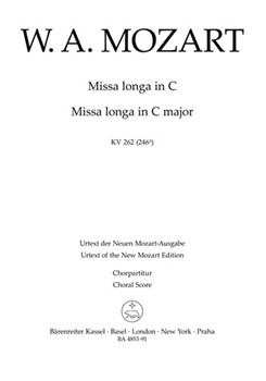 Missa longa C major K. 262 (246a) by Mozart Wolfgang Amadeus for SSolo/ASol