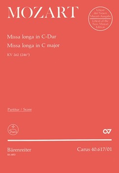 Missa longa C major K. 262 (246a) by Mozart Wolfgang Amadeus for SSolo/ASol