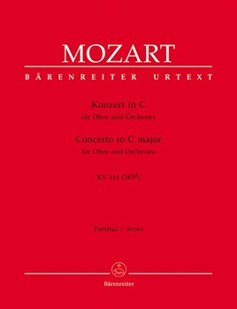 Concerto for Oboe and Orchestra C major K 314 (285d) by Mozart Wolfgang Amadeus for Full Score and Piano