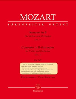 Concerto #1 In B-fl Kv207 Rev 2005 by Mozart Wolfgang Amadeus - Schelhaas Martin - for Violin and Piano