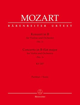 Concerto for Violin and Orchestra Nr. 1 B-flat major K. 207 by Mozart Wolfgang Amadeus for V-Solo/2Ob
