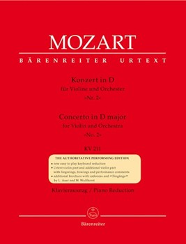 Concerto #2 In D Major K. 211 by Mozart Wolfgang Amadeus - Schelhaas Martin - for Violin and Piano