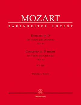 Concerto for Violin and Orchestra Nr. 4 D major K. 218 by Mozart Wolfgang Amadeus for V-Solo/2Ob