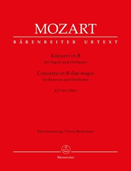 Concerto In B-flat Major K191 (186e) by Mozart Wolfgang Amadeus - Schelhaas Martin - for Bassoon and Piano