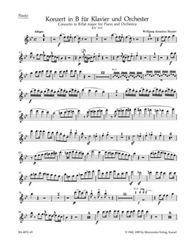Concerto for Piano and Orchestra Nr. 27 B-flat major K. 595 by Mozart Wolfgang Amadeus for