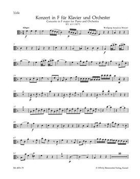 Concerto for Piano and Orchestra Nr. 11 A major K. 413(387a) by Mozart Wolfgang Amadeus for
