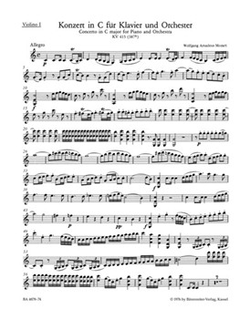Concerto for Piano and Orchestra Nr. 13 C major K. 415 (387b) by Mozart Wolfgang Amadeus for
