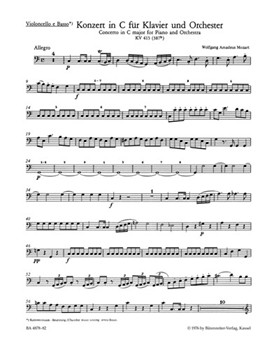 Concerto for Piano and Orchestra Nr. 13 C major K. 415 (387b) by Mozart Wolfgang Amadeus for