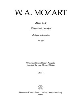 Missa C major K. 337 "Missa solemnis" by Mozart Wolfgang Amadeus for