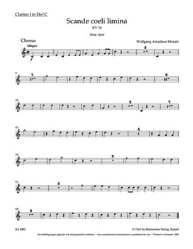 Scande coeli limina K. 34 by Mozart Wolfgang Amadeus for
