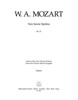 Veni Sancte Spiritus K. 47 by Mozart Wolfgang Amadeus for