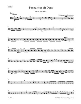 Benedictus sit Deus K. 117 (66a=47b) by Mozart Wolfgang Amadeus for