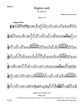 Regina coeli C major K. 108 (74d) by Mozart Wolfgang Amadeus for Wind Set