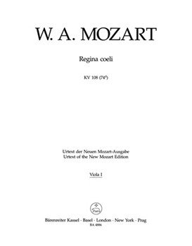 Regina coeli C major K. 108 (74d) by Mozart Wolfgang Amadeus for Viola I