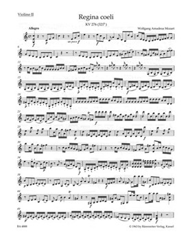 Regina coeli C major K. 276 (321b) by Mozart Wolfgang Amadeus for
